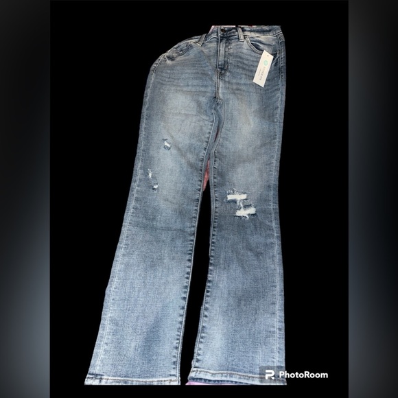 NWT - Studio Blue - NikkiHigh Rise slim Destructed cigarette Jean - 6